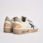 Sneakers uomo Ball Star bianco e blu GMF00117 F00757111660 GOLDEN GOOSE 