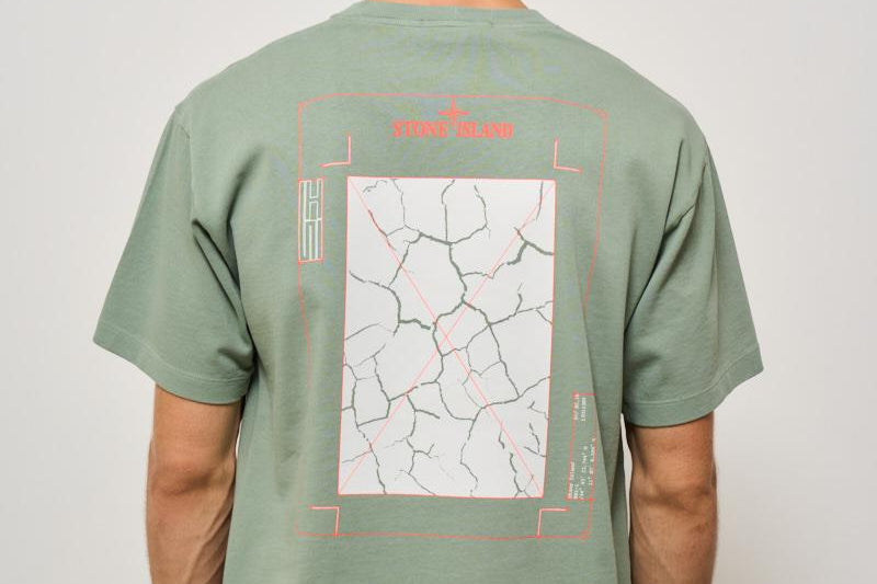 T-shirt uomo girocollo verde salvia 21002RC S0137V0055 STONE ISLAND 