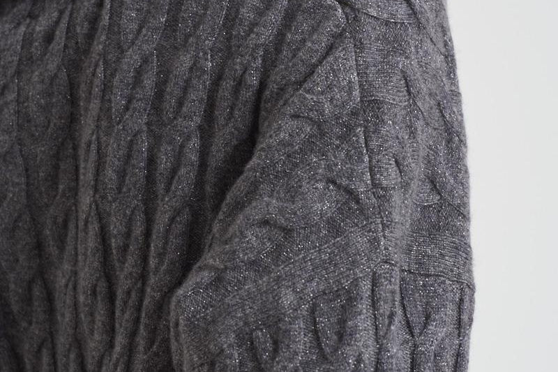 Polo donna Magnolie a trecce grigia 2025302 GRAPHITE LISA YANG 