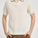 Polo uomo in maglia crema SLOANCONTRAST 10L MC2 SAINT BARTH 