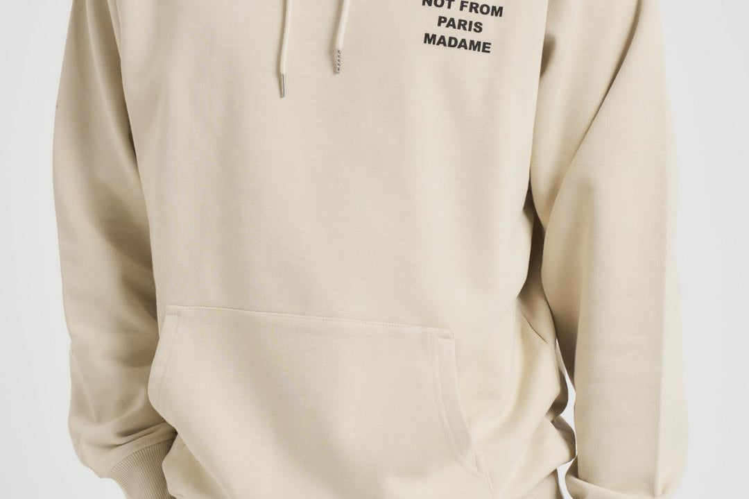 Felpa uomo con cappuccio beige HO162 CO127MT DROLE DE MONSIEUR 