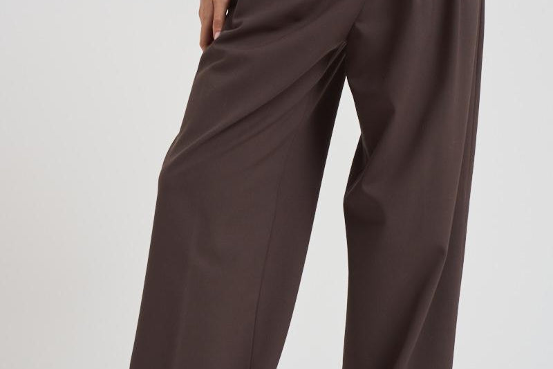 Pantalone sartoriale in lana donna GEM11S37 MORO NINE IN THE MORNING 