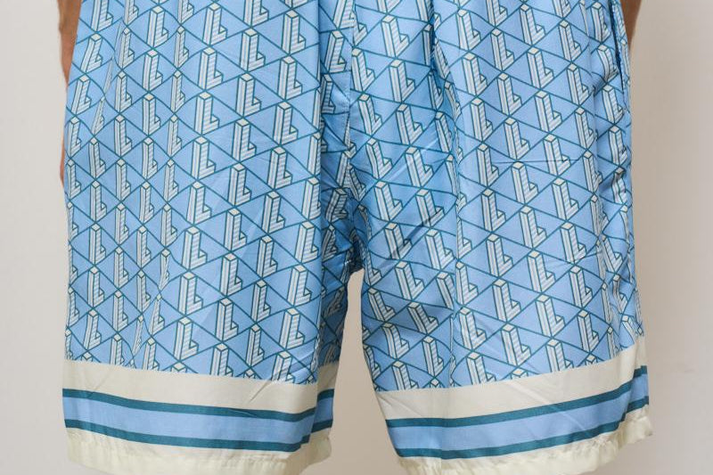 Bermuda uomo monogram celeste GH9928 GIL LACOSTE 