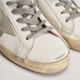 Sneakers donna Super Star bianche e rosa GWF00102 F00256910914 GOLDEN GOOSE 