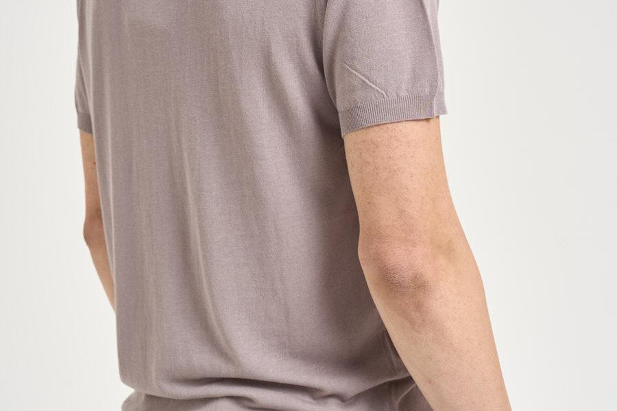 Polo uomo in maglia viola chiaro M060526 119 ACCADEMIE TESSILI 
