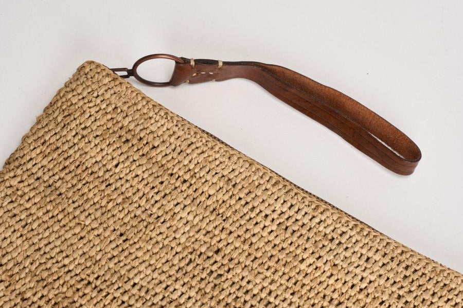 Pochette donna Ampy in rafia beige AMPY TEA IBELIV 