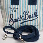 Borsa donna Vanity Mini a righe celeste VANITYMINI 03449L MC2 SAINT BARTH 