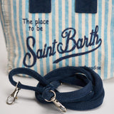 Borsa donna Vanity Mini a righe celeste VANITYMINI 03449L MC2 SAINT BARTH 