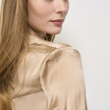 Camicia donna satinata beige Y5SM03 V56 SEMICOUTURE 