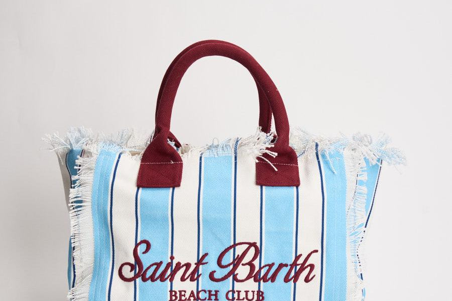 Borsa donna Vanity a righe celeste e bianca VANITY 00938L MC2 SAINT BARTH 
