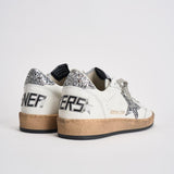 Sneakers donna Ball Star bianca glitter argento GWF00117 F00377311325 GOLDEN GOOSE 