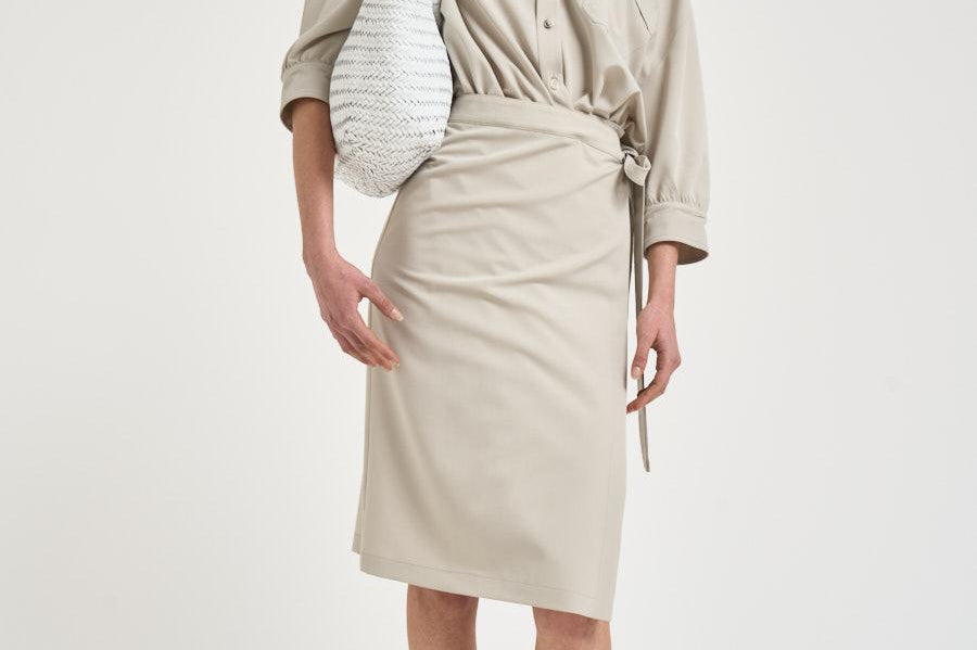 Abito donna chemisier ghiaccio 106654A18E ARIANEI18 PINKO 