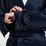 Trench donna lungo viscosa blu 11779 NAVY ANINE BING 