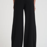 Pantalone donna largo in cady nero JEZ 001 MAX MARA STUDIO 