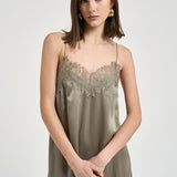 Abito donna lungo verde oliva BAILAR OLIVEGREEN IRO 