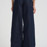 Jeans palazzo in denim donna LPE10V86 BLU NINE IN THE MORNING 