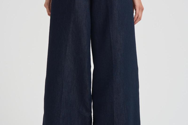 Jeans palazzo in denim donna LPE10V86 BLU NINE IN THE MORNING 