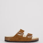 Sandalo arizona in shearling e camoscio donna 1001135 MINK BIRKENSTOCK 