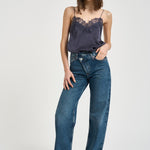 Top donna satinato blu NEWIN BLE0126S IRO 