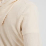 Felpa in maglia con cappuccio bianca LAMBSWL 10 MC2 SAINT BARTH 