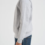 Felpa uomo girocollo in pile grigia SH9608 CCA LACOSTE 