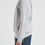 Felpa uomo girocollo in pile grigia SH9608 CCA LACOSTE 
