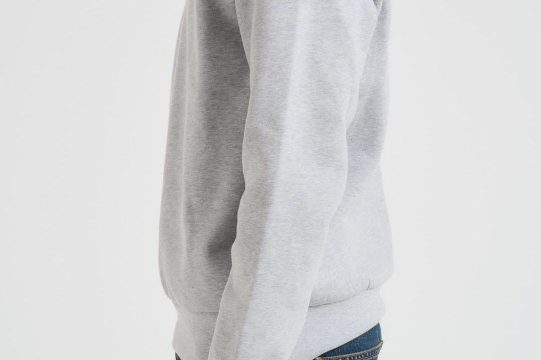 Felpa uomo girocollo in pile grigia SH9608 CCA LACOSTE 
