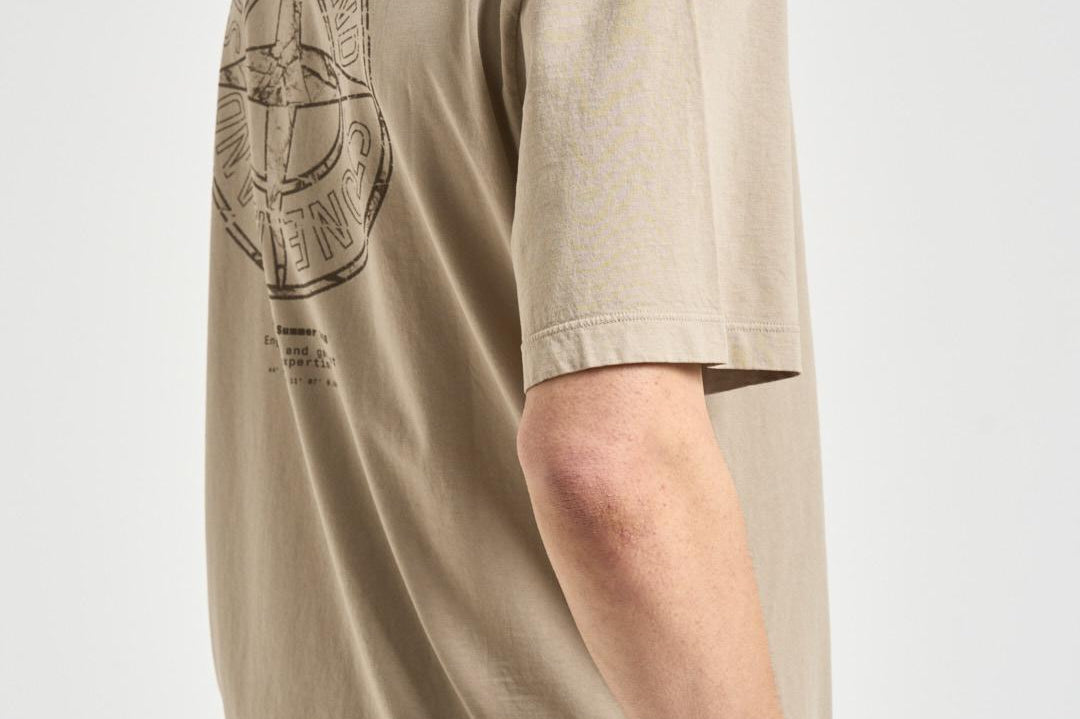 T-shirt uomo con stampa beige 2100001 S0285V009A STONE ISLAND 