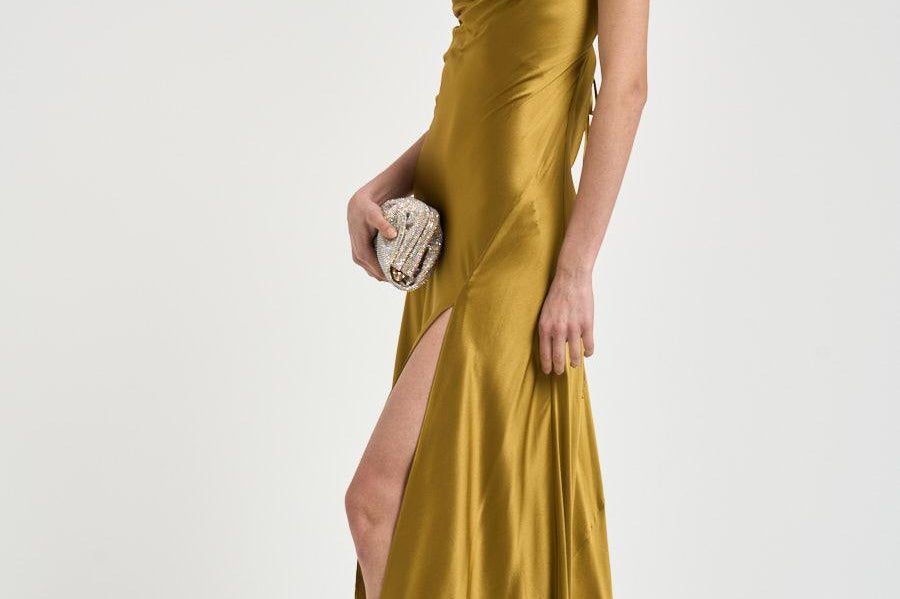 Abito donna lungo oro 626SS6809S GOLDEN DANAME 