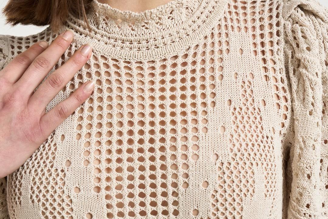 Abito donna Dione crochet ecru RO1026FA D1L08I90BE ISABEL MARANT 