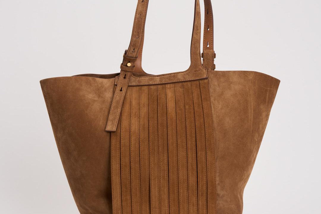 Borsa donna 24.7 Fringed Palmellato marrone GWA00766 A00074655312 GOLDEN GOOSE 