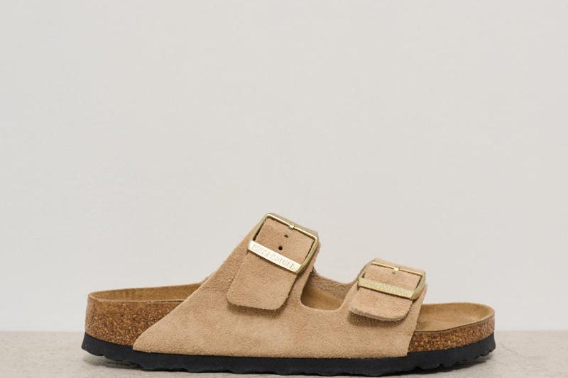 Sandalo donna Arizona in suede beige 1029260 SANDCASTLE BIRKENSTOCK 