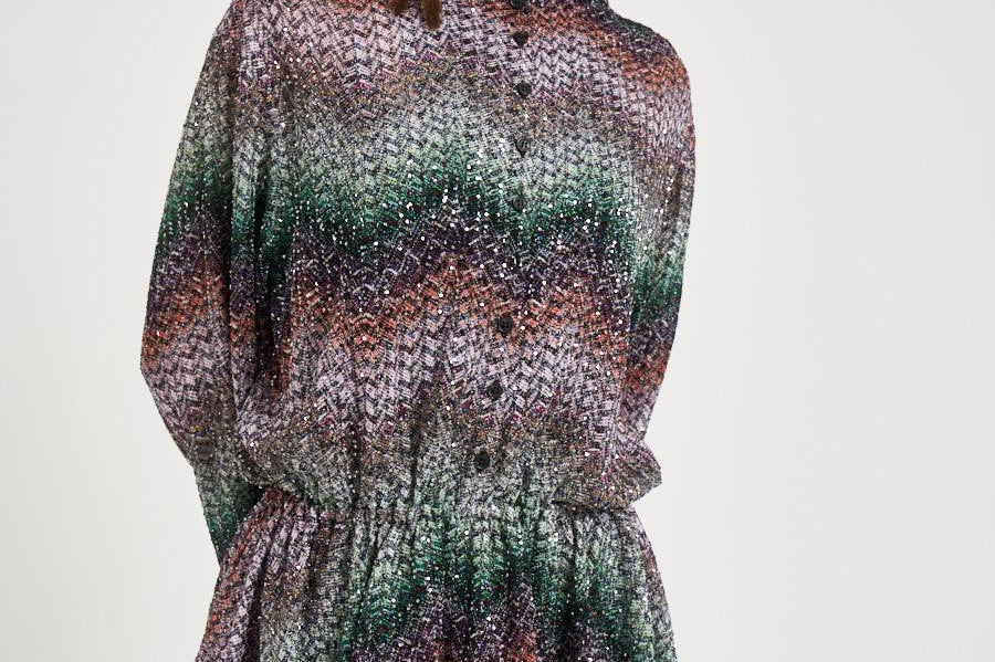 Abito donna corto zig zag multicolor DS26SG2S BC0065SMSNR MISSONI 
