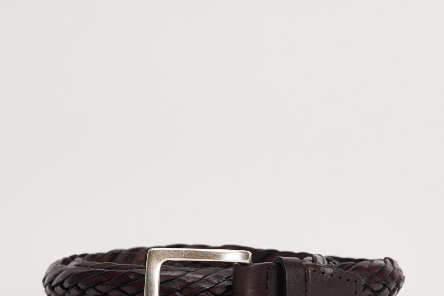 Cintura uomo intrecciata marrone U08382MAS TMORO ORCIANI 