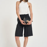 Bermuda donna in lino nero JOSEPHINE 10 BRIGLIA 