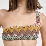 Bikini donna monospalla zig zag multicolor MC23SP02 BR014KSM9YK MISSONI 