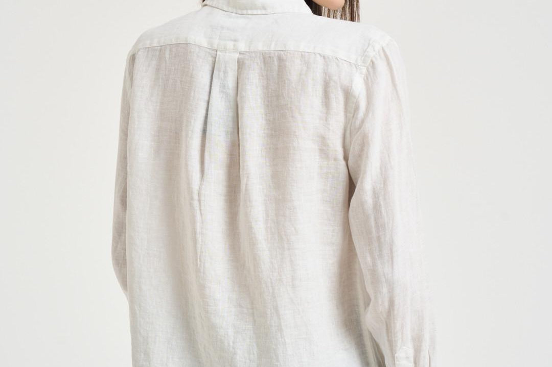 Camicia donna in lino bianca 211970730 518 RALPH LAUREN 