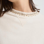 Maglia donna cropped panna GWP02203 P00212211616 GOLDEN GOOSE 