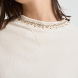 Maglia donna cropped panna GWP02203 P00212211616 GOLDEN GOOSE 