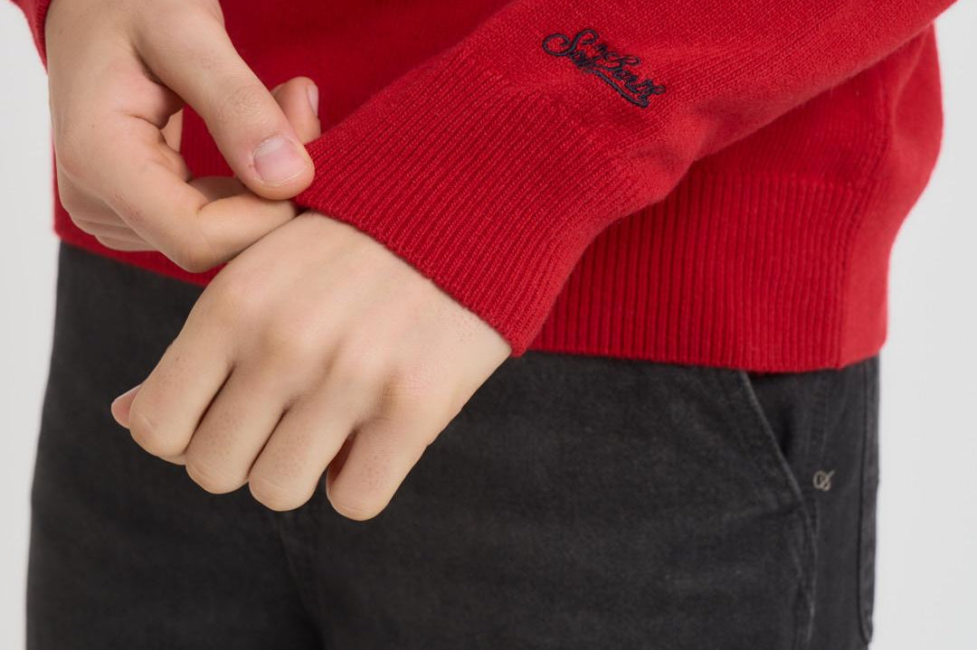 Maglia uomo girocollo rossa HERON VACLOGO41 MC2 SAINT BARTH 