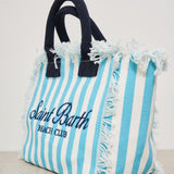 Borsa donna Colette a righe celeste COLETTE 03755H MC2 SAINT BARTH 