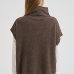 Maglia donna gilet tortora D540924 LACOON024CASTAGNA P.a.r.o.s.h. 