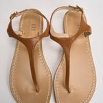 Sandalo donna infradito cammello K5867 CUOIO EMANUELA CARUSO CAPRI 