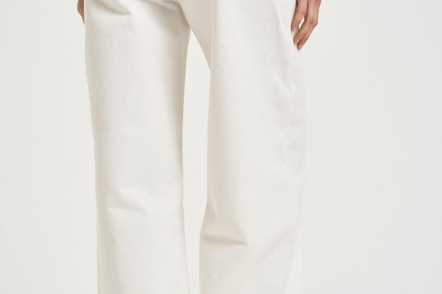 Jeans donna dritto in denim bianco GWP02079 P00098010190 GOLDEN GOOSE 
