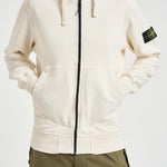 Felpa uomo con zip panna 6100061 S0051V0093 STONE ISLAND 