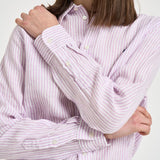 Camicia donna a righe lilla 211A96158 006 RALPH LAUREN 
