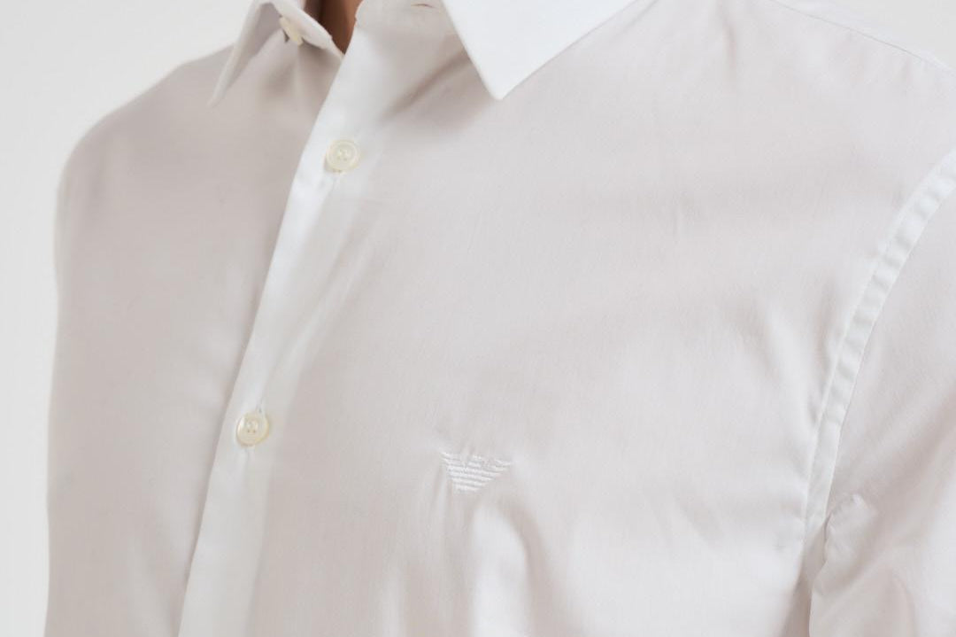Camicia uomo bianca 8N1C09 1NI9Z0100 EMPORIO ARMANI 