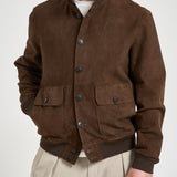 Giubbotto uomo in suede marrone RIVERSIDE SUEDE126 THE JACK LEATHERS 
