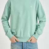 Felpa uomo girocollo verde acqua 710916689 012 RALPH LAUREN 