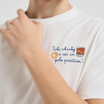 T-shirt uomo girocollo panna con ricamo ARNOTTWM SOL10EMB MC2 SAINT BARTH 